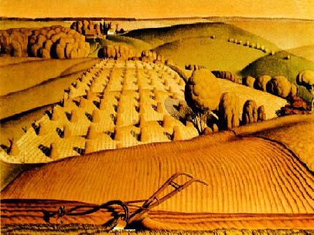 Grant Wood Young Com France oil painting art